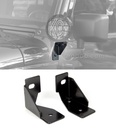 KC HiLiTES Windshield Light Side Mount Brackets in Black - Jeep Wrangler JK