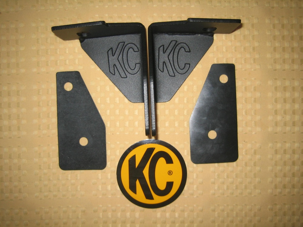 KC HiLiTES Windshield Light Side Mount Brackets in Black - Jeep Wrangler JK