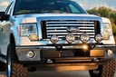 N-Fab Front Bumper Textured Black Light Bar with 4-Tabs (Up to 4x9&quot; Round Lights) - Ford F-150 (2009 - 2014) / SVT Raptor (2010 - 2015)