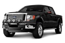 N-Fab Front Bumper Textured Black Light Bar with 4-Tabs (Up to 4x9&quot; Round Lights) - Ford F-150 (2009 - 2014) / SVT Raptor (2010 - 2015)