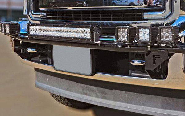 N-Fab Front Bumper Textured Black Light Bar with Multi-Mount (Up to 30&quot; LED Lights) - Toyota Tundra ( 2014 - 2018 )