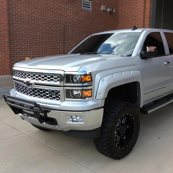 N-Fab Front Bumper Textured Black Off-Road Light Bar (Up to 30&quot; LED Light Bar) - Chevy Silverado 1500 ( 2014 - 2018 )