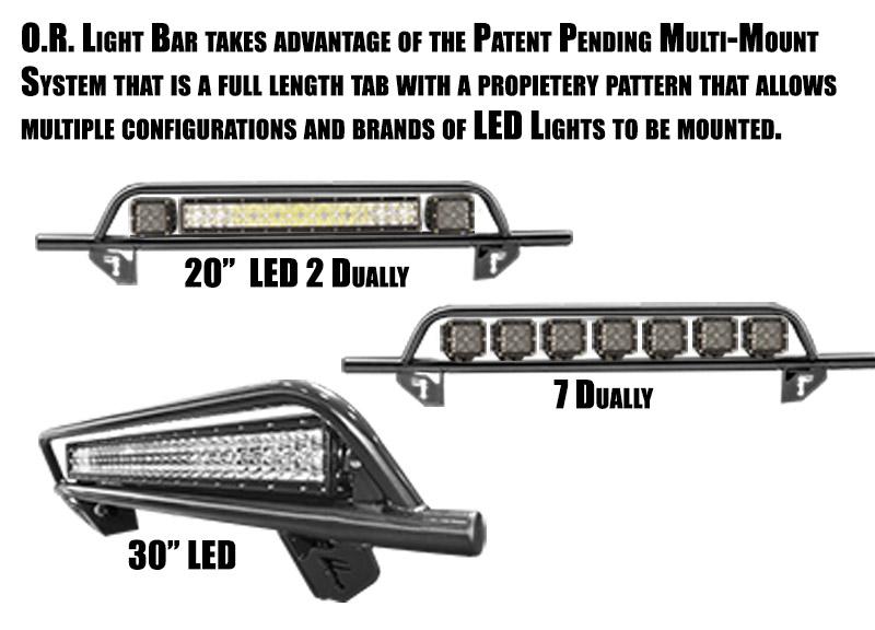 N-Fab Front Bumper Textured Black Off-Road Light Bar (Up to 30&quot; LED Light Bar) - Chevy Silverado 1500 ( 2014 - 2018 )