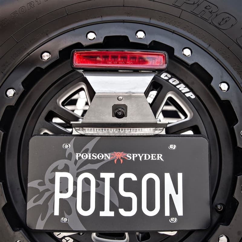 Poison Spyder Frame Mounted Tire Carrier with Camera Mount (Black) - Jeep Wrangler JL (2018-2022)