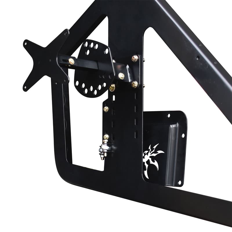 Poison Spyder Frame Mounted Tire Carrier with Camera Mount (Black) - Jeep Wrangler JL (2018-2022)