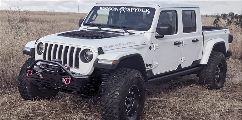 [19-53-010P1] Poison Spyder Hood Louver (Black) - Jeep Wrangler JL ...