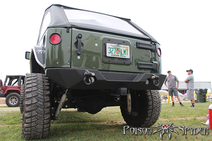 Poison Spyder Tramp Stamp II Tailgate Vent Cover with License Plate Mount - Jeep Wrangler JK ( 2010 - 2018 )