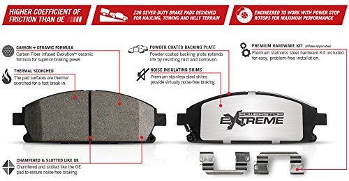 Power Stop (Front &amp; Rear) Z36 Extreme Performance Truck &amp; Tow Brake Kit - Toyota FJ Cruiser ( 2010 - 2018 )