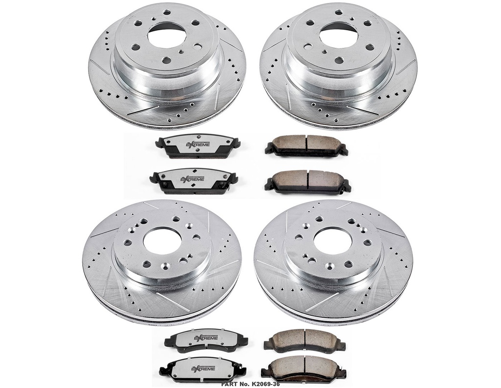 Power Stop (Front &amp; Rear) Z36 Extreme Performance Truck &amp; Tow Brake Kit - Toyota FJ Cruiser ( 2010 - 2018 )