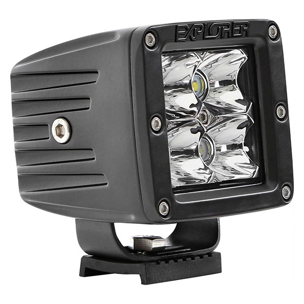 Pro Comp 2X2 Square 3W LED Spot Pair ( Black ) - Universal