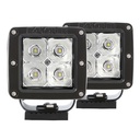 Pro Comp 2X2 Square 3W LED Spot Pair ( Black ) - Universal