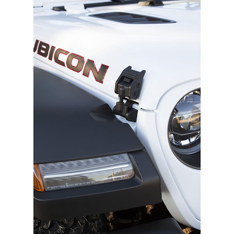 Rugged Ridge Aluminum Hood Catches (Textured Black) - Jeep Wrangler JL (2018-2022) / Gladiator JT (2020-2022)