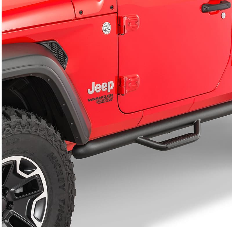 Smittybilt 3 Tubular Nerf-Steps - Jeep Wrangler JL 2-Door (2018-2022 ...