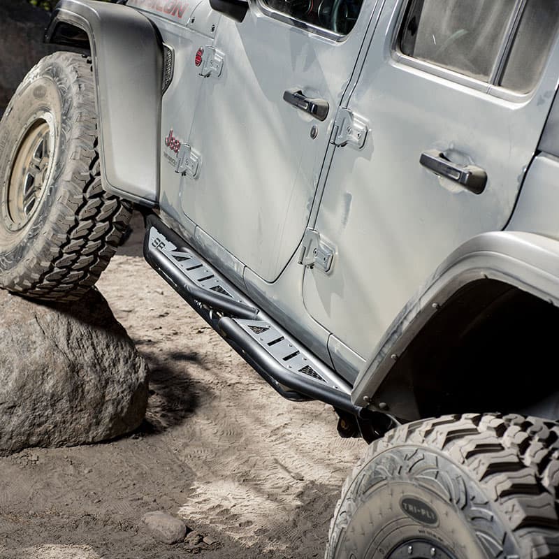 Smittybilt Apollo Rock Sliders with Steps - Jeep Wrangler Unlimited JK 4-Door ( 2007 - 2018 )