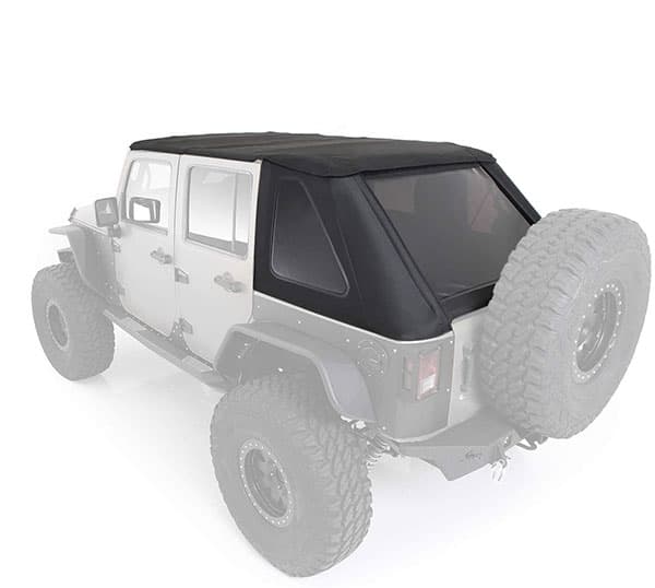 Smittybilt Bowless Combo Top Kit with Tinted Windows (Black Diamond) - Jeep Wrangler Unlimited JK 4-Door ( 2007 - 2018 )