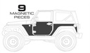Smittybilt Mag-Armor Magnetic Trail Skins (9-Piece Set) - Jeep Wrangler JK 2-Door