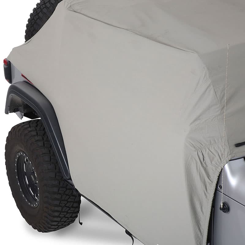 Smittybilt Water-Resistant Cab Cover with Door Flaps (Gray) - Jeep Wrangler Unlimited JL 4-Door (2018-2022)