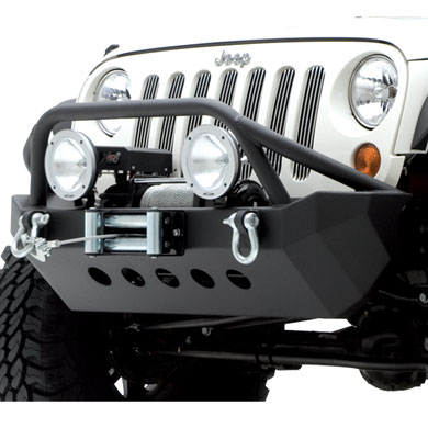 Smittybilt XRC Rock Crawler Winch Bumper with Grill Guard and D-ring Mounts - Jeep Wrangler JK