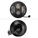 Spyder 7&quot; Round Black Projector LED Headlights - Jeep Wrangler