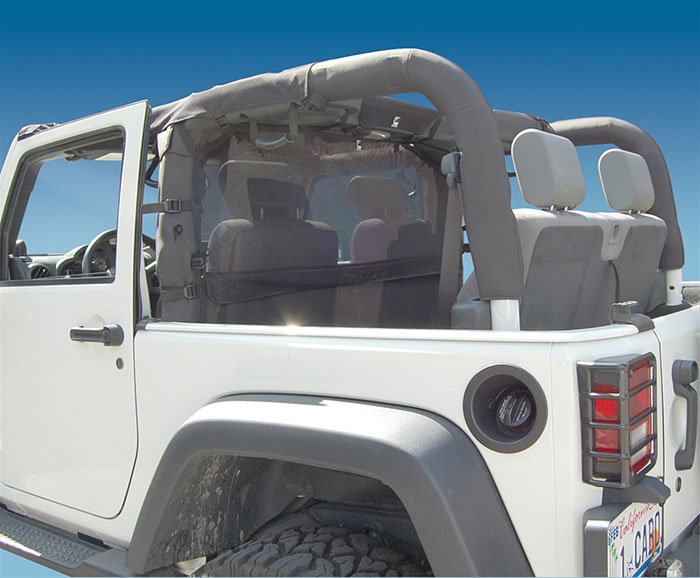 VDP Wind stopper in Black Mesh - Jeep Wrangler JK 2-Door ( 2007 - 2011 )