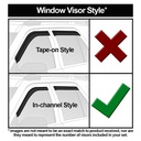 WeatherTech Front Side Window Deflectors (Dark Smoke) - Jeep Wrangler JL 2-Door (2018-2022)