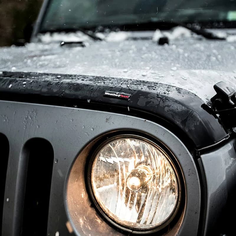 WeatherTech Hood Protector (Black) - Jeep Wrangler JL (2018-2022)