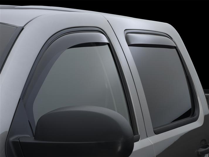WeatherTech Side Window Deflector - Front &amp; Rear Set - Silverado/Sierra (2007-2013) Crew Cab