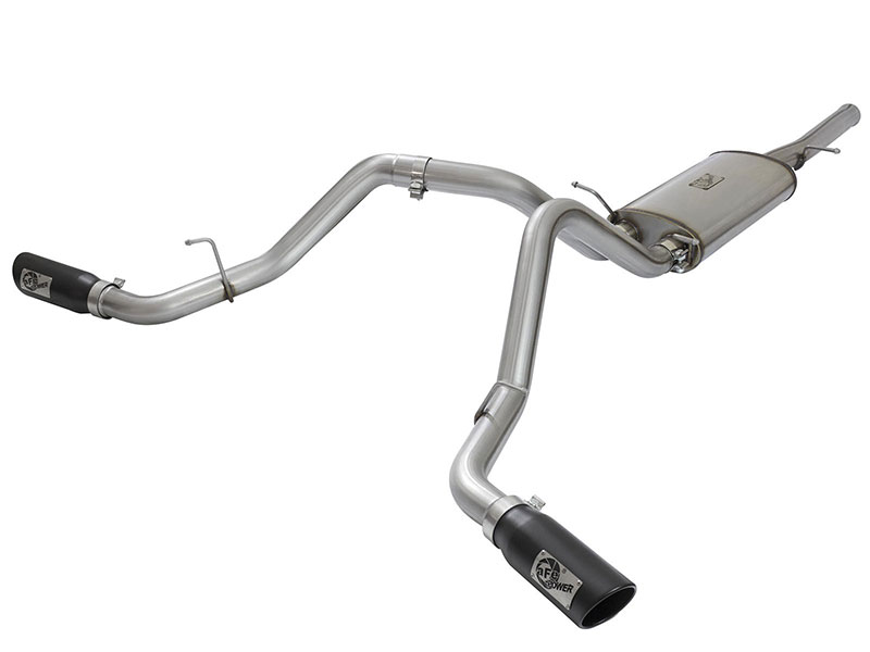 aFe Power MACH Force-Xp 3&quot; 409 Stainless Steel Cat-Back Exhaust System w/Black Tips ( Dual Side Exit ) - Silverado/Sierra ( 2009 - 2018 )