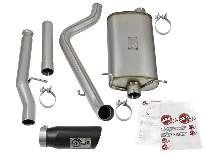 aFe Power MACH Force-Xp 3&quot; 409 Stainless Steel Cat-Back Exhaust System w/Black Tips ( Single Side Exit ) - Silverado/Sierra ( 2009 - 2018 )