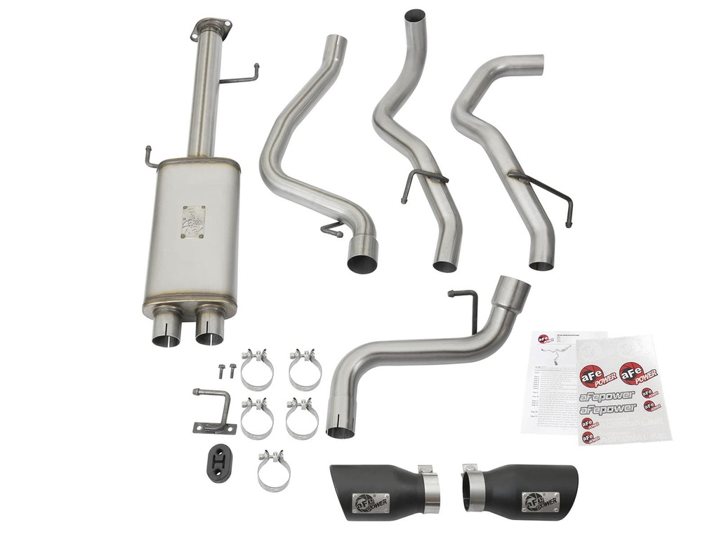 aFe Power MACH Force-Xp 3&quot; to 2-1/2&quot; Stainless Steel Cat-Back Exhaust System ( Dual Side Exit ) - Toyota FJ Cruiser V6-4.0L ( 2007 - 2018 )