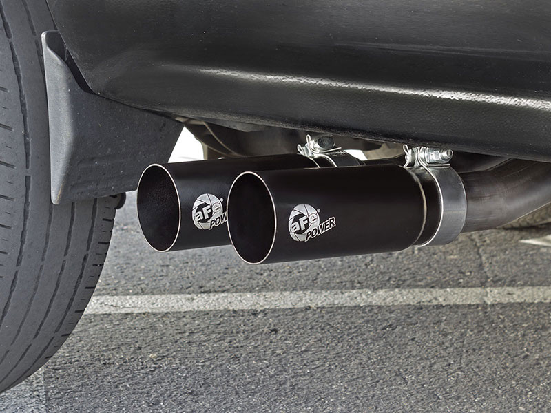 aFe Power Rebel Series ( 3&quot; to 2.5&quot; ) 409 Stainless Steel Cat-Back Exhaust System w/Black Tips ( Passenger side exit ) - Silverado/Sierra (Regular Cab) ( 2009 - 2018 )