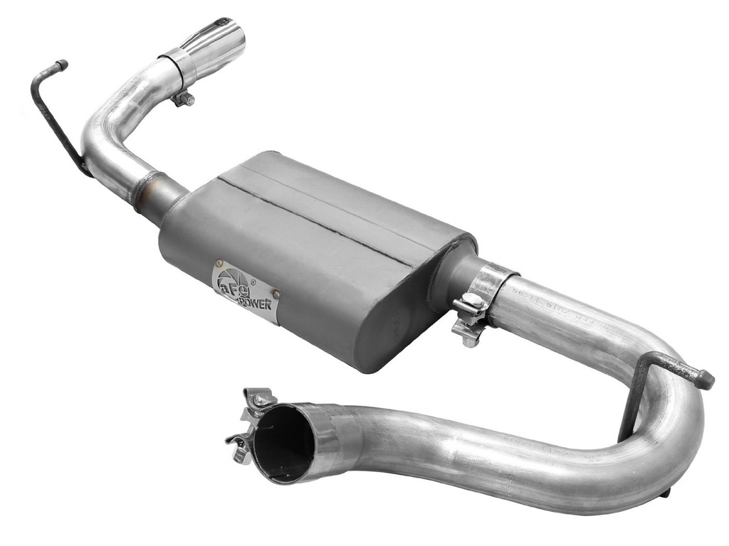 aFe Power Scorpion 2.5&quot; Aluminized Axle-Back Exhaust System with Polished Tip - Jeep Wrangler JK V6-3.8/3.6L