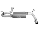 aFe Power Scorpion 2.5&quot; Aluminized Axle-Back Exhaust System with Polished Tip - Jeep Wrangler JK V6-3.8/3.6L