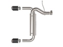 aFe Power Vulcan Series 3 IN to 2-1/2 IN 304 Stainless Steel Axle-Back Exhaust System w/ Carbon Fiber Tip - Ford Bronco L4-2.3L (t)/V6-2.7L (tt) (2021-2022)