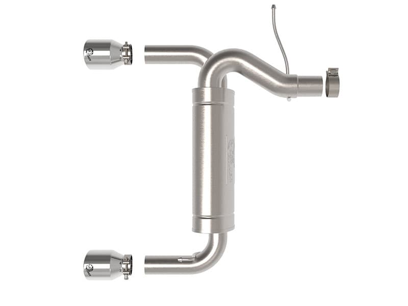 aFe Power Vulcan Series 3 IN to 2-1/2 IN 304 Stainless Steel Axle-Back Exhaust System w/ Polished Tip - Ford Bronco L4-2.3L (t)/V6-2.7L (tt) (2021-2022)