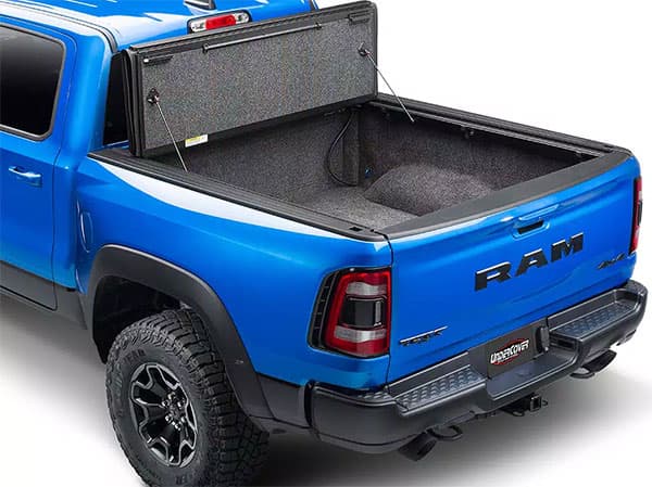 UnderCover Ultra Flex Hard Folding Tonneau Cover w/ RamBox w/out Black Track System (Short Bed) - Ram 1500 (2019-2022)