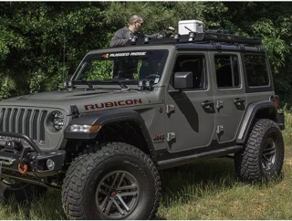 Rugged Ridge Roof Rack with Basket - Jeep Wrangler Unlimited JL 4-Door ( 2018 - 2023 )