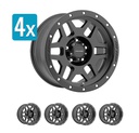 (Set of 4 Wheels) Procomp Series 41, 18x9 with 6 on 5.5 Bolt Pattern - Satin Black with Stainless Steel Bolts - Silverado/Sierra (2007-2022) / Ram 1500 (2019-2022)