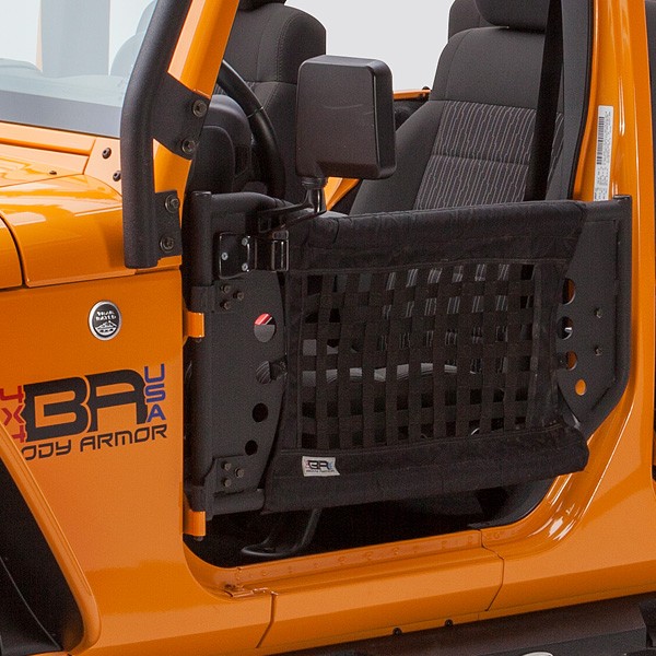 Body Armor Gen III Front Trail Doors with Black Nylon Webbing - Jeep Wrangler JK