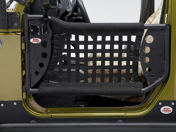 Body Armor Gen III Front Trail Doors with Black Nylon Webbing - Jeep Wrangler JK