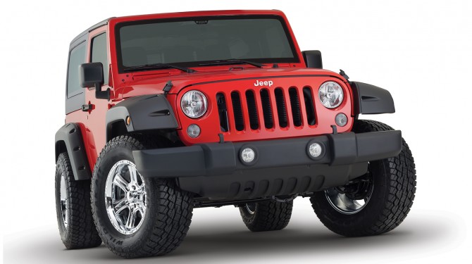 Bushwacker Factory Coverage 9.5&quot; Width Front Pocket Style Fender Flares - Jeep Wrangler JK