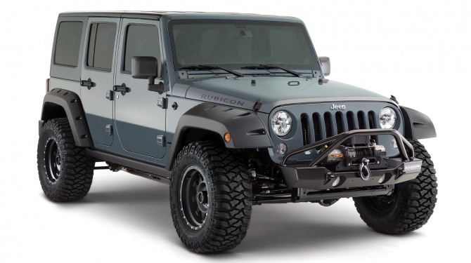 Bushwacker Factory Coverage 9.5&quot; Width Rear Pocket Style Fender Flares - Jeep Wrangler JK 2-Door