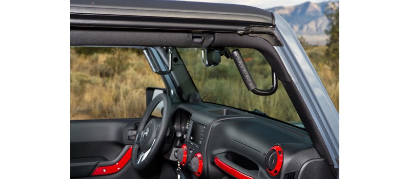 GraBars Front Grab Handles with Black Rubber Grips - Jeep Wrangler JK