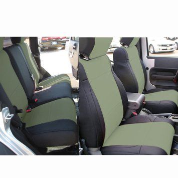 Smittybilt Black Sides / Tan Center Seat Cover for Jeep Wrangler 2-door (Full Set)