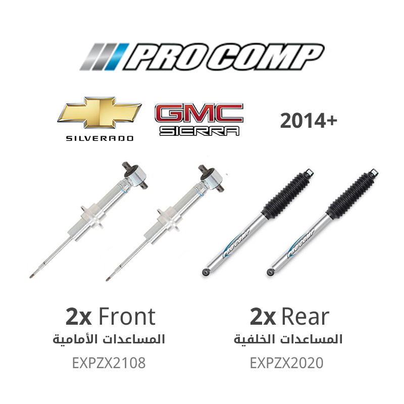 Pro Comp ( Front + Rear ) Shock Absorbers - Silverado / Sierra ( 2014 - 2018 )