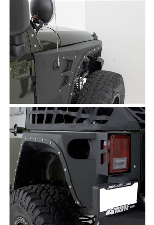 Smittybilt XRC Armor Fenders ( Front + Rear ) Set - Jeep Wrangler Unlimited JK 4 Door