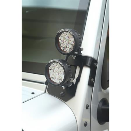 Rugged Ridge Dual A-Pillar Light Mount Set - Jeep Wrangler JK ( 2007 - 2018 )