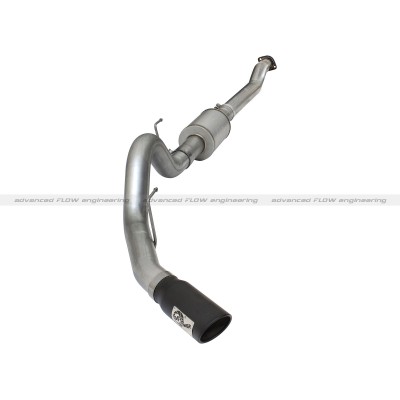 [49-03069-B] aFe Power ATLAS 4&quot; Cat-Back Aluminized Steel Exhaust System w/Black Tip - Ford F-150 EcoBoost V6-2.7L/3.5L ( 2015 - 2018 )