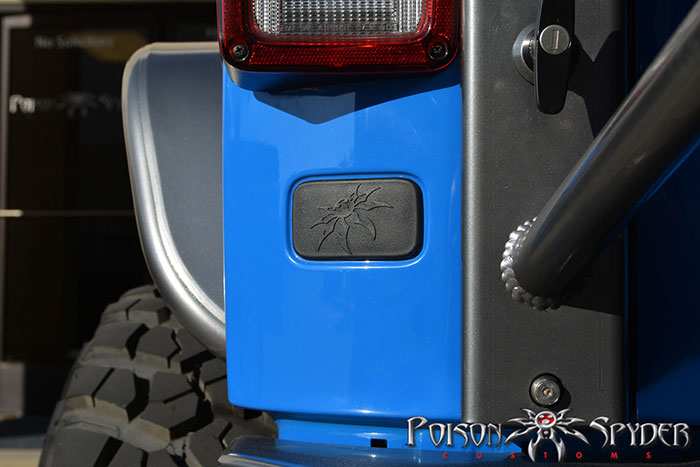 [17-04-112] Poison Spyder Rear License Plate Delete Cover - Jeep Wrangler JK