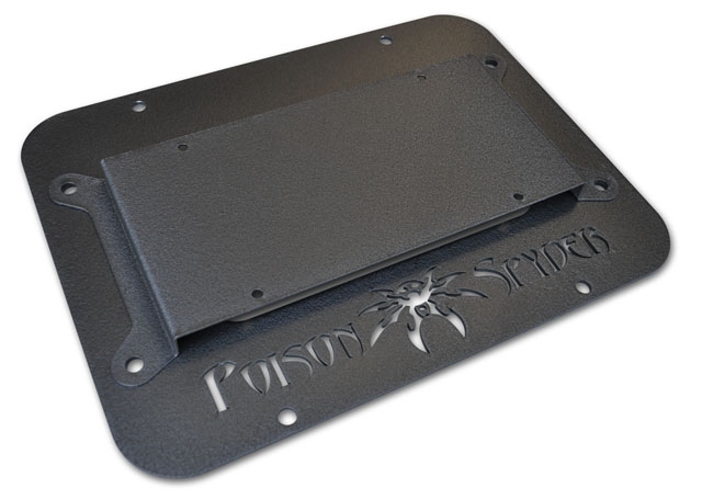 [18-04-012] Poison Spyder Tramp Stamp II Tailgate Vent Cover with License Plate Mount - Jeep Wrangler JK ( 2010 - 2018 )